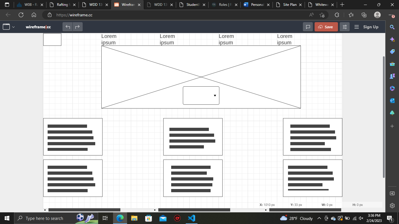 page 2 wireframe